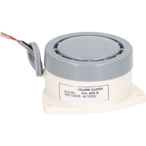 Elektronischer BERM-Pieptonalarm, 60 dB Dauerton, flammhemmendes PC-Rundgehäuse, AC 200–220 V (1/5)