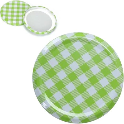 Couvercle à Vis Twist-Off 82mm Pour Bocaux En Verre Acier Blanc Décor Coeur Trèfle Conservation Confiture 100 Pièces (1/5)