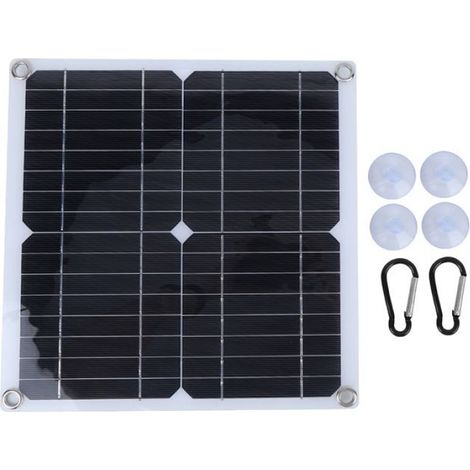 Panneau Solaire - 15 W - Monocristallin - Etanche - Pour Camping Voyage Extérieur - 1 Unite (1/5)