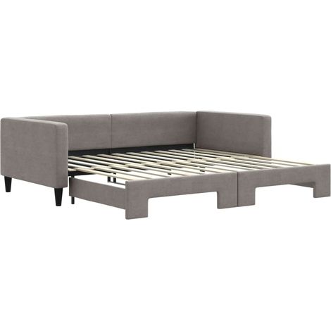 Maison Exclusive - Tagesbett Ausziehbar Taupe 100x200 cm Stoff