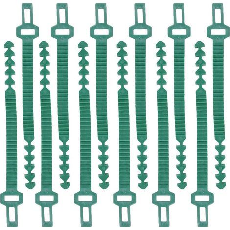2 pcs 24 cm Tuteur Plante, Heavy Duty en Caoutchouc Souple Attaches réglable Interlock Jardin Arbre Liens Rose à Fleurs pour Arbre Support de Plante Plantes (1/5)