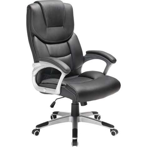 DEUBA® Silla de oficina ergonomica reposabrazos acolchados altura regulable gaming sillón escritorio