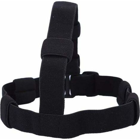 Correa para la cabeza con linterna frontal, cinturón para faro delantero, diadema de nailon ajustable y cómoda para acampar, hacer senderismo, ciclismo y escalar - Negro (1/4)