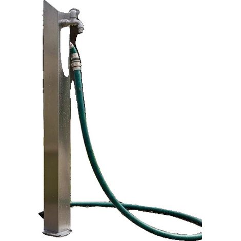 Columna de agua, acero inoxidable, altura 95 cm, compatible con manguera de teflón, riego exterior, resistente a la corrosión. (1/5)