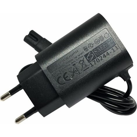 Chargeur Rasoir Électrique - 12 V 0,4 A - Prise UE - Pour Série S3 S5 S7 S8 S9 - Noir (1/5)