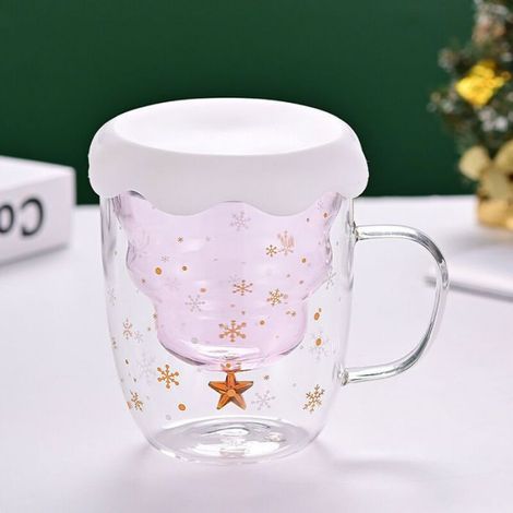 Jolie tasse de Noël, verre isotherme double paroi, tasse à expresso (pour femmes, hommes, enfants, employés et personnel) B (1/5)