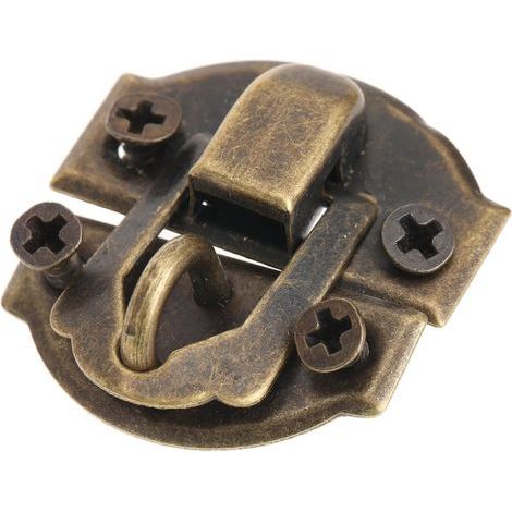CCYKXA 10pcs Vintage Latches Hasp Lock Clasp Vintage Embossing Latches Hasp 27 x 29mm for Jewelry Boxes etc.