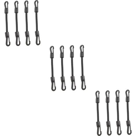 12 elastische Kajakseile – Zubehör, Ummantelung, Haken, Schlaufen, Campingausrüstung aus Gummi