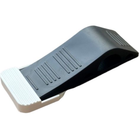 Tope de goma para puertas, apto para la parte inferior de las puertas, suelos de madera maciza, suelos de cemento y baldosas - Accesorio para bricolaje (negro, 1 unidad) (1/5)