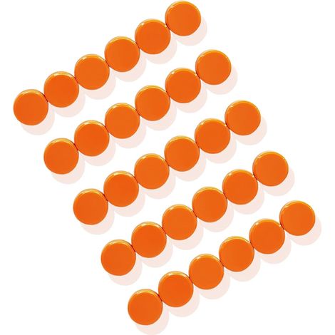 Lot de 30 aimants puissants ronds dorés pour frigo, tableau blanc et calendrier. (1/5)