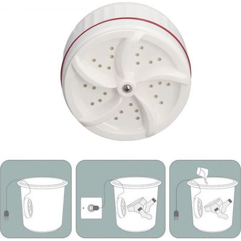Lavatrice portatile lavaggio da viaggio ottima x biancheria intima USB turbina (1/5)