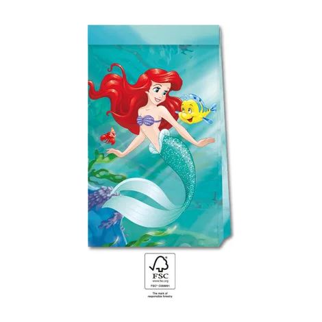Meerjungfrau Ariel Prinzessin Papiertüten 4 Stück