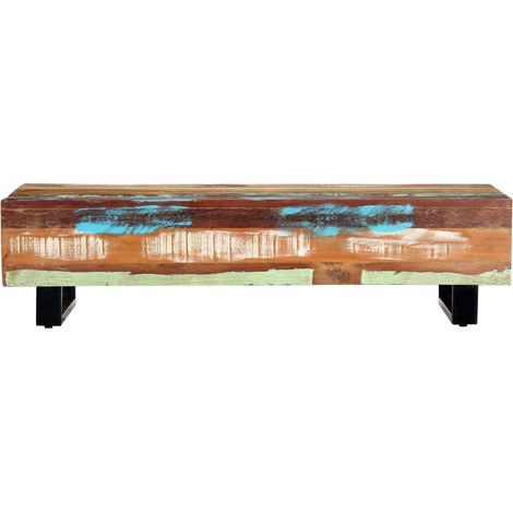 Maison Exclusive - Couchtisch 120x50x30 cm Massives Altholz und S
