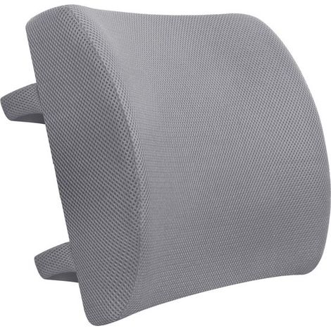 Coussin lombaire ergonomique en mousse à mémoire de forme, soutien du bas du dos pour voiture, chaise de bureau, canapé et lit, gris (1/5)