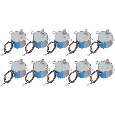 10 Moteurs Pas à Pas 10cm Fil Grande Couple Petit Moteur pour Ventilateur Circulation Climatiseur DC 5V Lot de 10 (1/5)