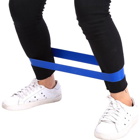 Bande élastique de musculation, bande de yoga et de fitness, bandes d'exercice (bleues) (1/5)