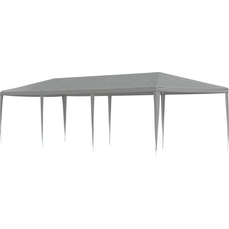 Carpa de Fiesta Gris Claro 900 x 300 x 255 cm PE y acero vidaXL