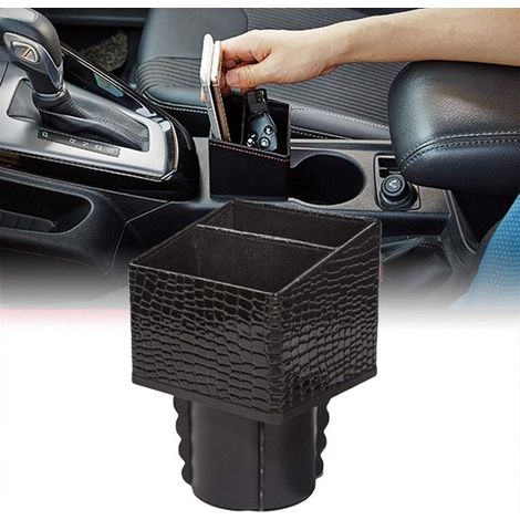 Bandeja de almacenamiento cuadrada para coche, panel de control, cubierta del asiento para bolsos, teléfonos, botellas, monedas, llaves (C) (1/5)