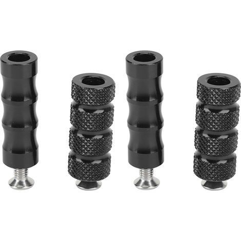 Motorrad-Bremsfußrasten, 2 Paar, CNC-beschichtet, passgenau für M6 6mm Befestigungsschrauben, schwarz (1/5)