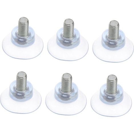 6 pièces Ventouses PVC Transparent avec Vis Tampons Anti-collision pour Meubles et Tables Verre Accessoires Fixation Murale et Bureau