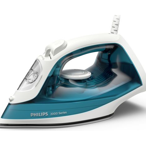 Philips 2000 series DST2010/90 fer à repasser Fer à vapeur Semelle anti-adhérente 2000 W Couleur aqua, Blanc