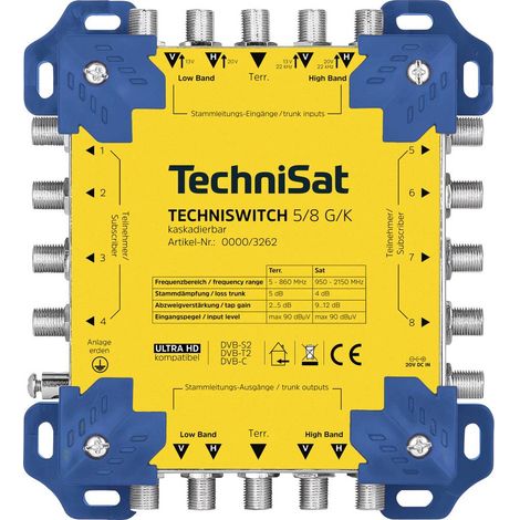 décodeur technisat techniswitch 5/8 g/k alimentation incluse (1/3)