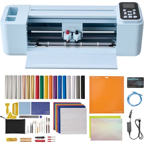 VEVOR Vinylschneidemaschine 30 cm, Schneideplotter/Plottermaschine mit Steuerung (Knopf/Bildschirm), Kompatibel mit Mac/Windows/Android/iOS, Vinylcutter für Bastelarbeiten, Karten & Wohnaccessoires (1/5)