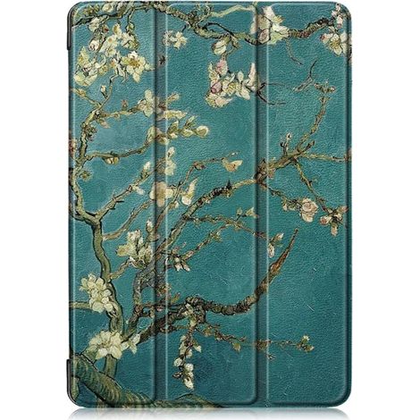 Étui pliable à trois volets pour tablette - Abricot - Compatible avec iPad 7/8/9e génération 10,2 pouces (modèles 2021/2020/2019)