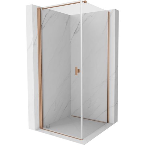 Mexen Mist-B cabine de douche pivotante 95 x 95 cm, transparent, cuivre brossé - 8A2T-095-095-65-00 (1/5)