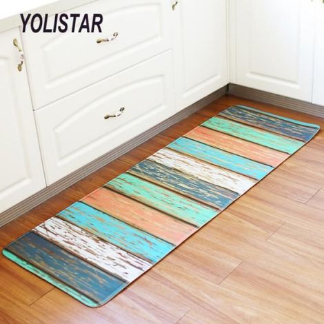 Tapis de Cuisine 55 x 160cm Devant évier Antidérapant Tapis de Couloir Passage Imprimé Ustensile de Cuisine (1/4)