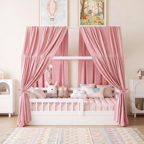 Lot de 2 ciel de lit de maison en mousseline avec ciel de lit, 270 x 67 cm (H x l) (1/5)