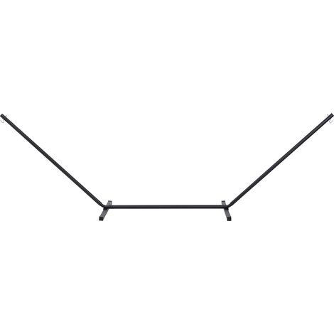 Support pour hamac, cadre robuste, métal recouvert d'époxy noir, dimensions : 3,60 m (L) x 0,92 m (l) x 1,12 m (H) (1/5)