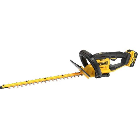 Taille-haies XR 18V 5Ah Li-Ion Brushless DEWALT 55 cm, entredents 19 mm + 1 batterie 5Ah + 1 chargeur + support mural - DCMHT562P1-QW (1/2)