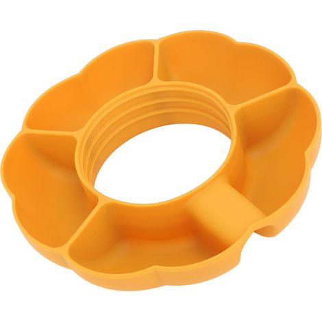 Plateau de service rond en silicone à 5 compartiments pour tasse de 1,2 L (40 oz), orange. (1/5)