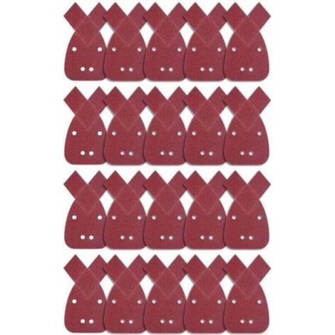 20 Stück dreieckige Schleifblätter, Körnung 80, XU, Maus-Schleifpapier für Detail-Exzenterschleifer - (1/4)
