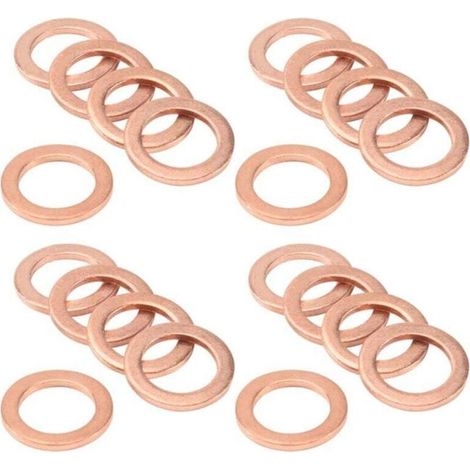 20 rondelle in rame 12x18x1,5 mm, guarnizioni di tenuta, anelli piatti (1/5)