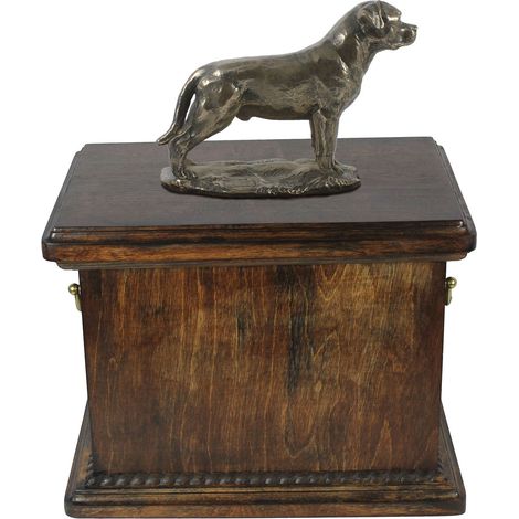 Rottweiler II - un'urna per le ceneri del cane, un'urna con statuetta, un'elegante urna in stile classico di Art-Dog (1/5)