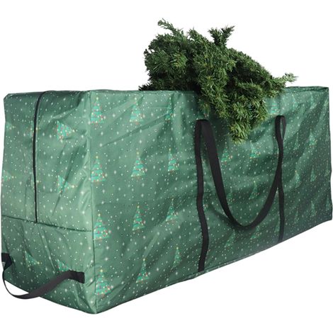 1 Sac de rangement sapin Noël, imperméable, anti-insectes, avec poignée et fermeture éclair, pour stockage décorations (1/5)