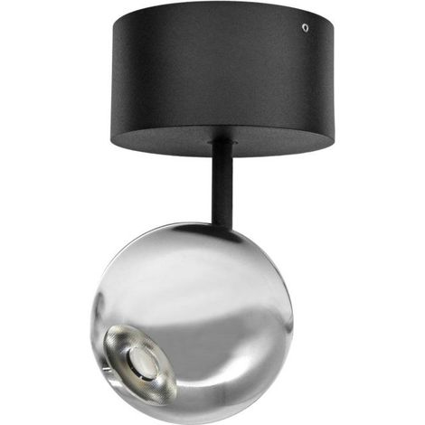 Spot De Plafond Led Bora Surface 8,5 W 36° 3000 K Argent, Spot Sphérique Orientable À Rendu Des Couleurs Élevé - Beneito & Faure (1/5)