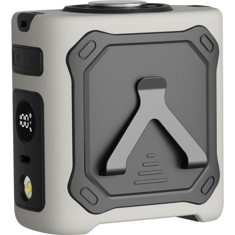 Ventilateur de taille portable – 4000 mAh – Extérieur et déplacement – 9,5x7,5x12 cm – Blanc – Mains libres (1/5)