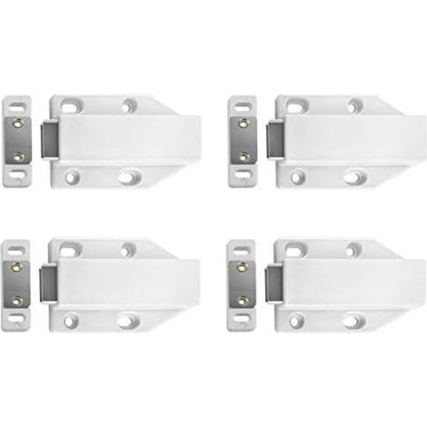 Loquet magnétique, amortisseur de porte, pour portes et tiroirs, lot de 4 (1/5)