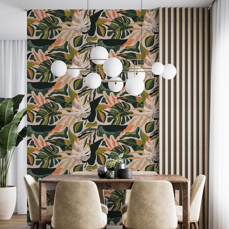 Papier peint - Motif botanique - 1 LÉ de 60x260 cm - Surface L 60 x H 260 cm (1/4)