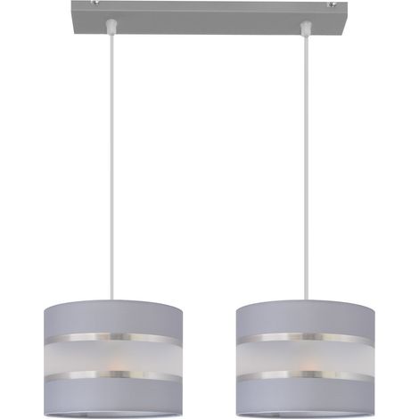 Helam HELEN Plafonnier Straight Bar Gris, Argent 45cm (1/2)
