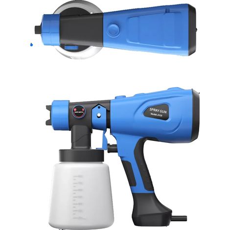 Pulverizador eléctrico de pintura, 550 W de potencia, capacidad de 1000 ml, 3 patrones de pulverización, juego de boquillas: 1,0 mm, 2,5 mm (1/5)