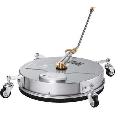 Mophorn Limpiador de superficies con hidrolavadora de 41,9 cm con ruedas, acero inoxidable, soporta hasta 4000 PSI de presión, con conector rápido de 1/4 y lanza extensible. (1/5)