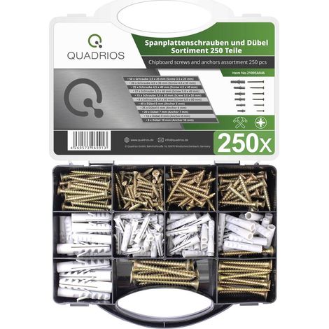 Quadrios 2109SA046 2109SA046 Assortimento di viti truciolari 250 pz. (1/5)