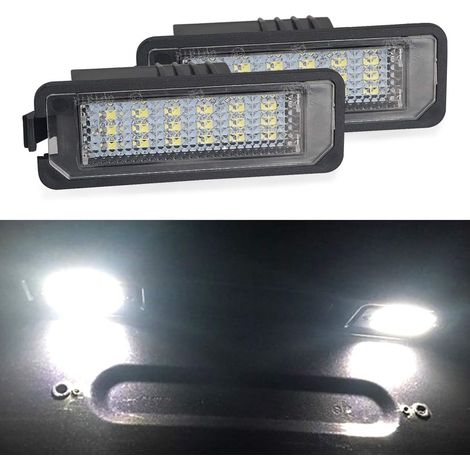 Compatible avec Golf 4 5 6 7 Polo Scirocco18 Smd Led Plaque D'immatriculation Lampe Canbus Sans Erreur 2 Pièces (1/5)