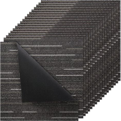 Pour couvrir 8,9 m², dalle de moquette gris à poils ras, revêtement de sol modulable pour intérieur (1/5)