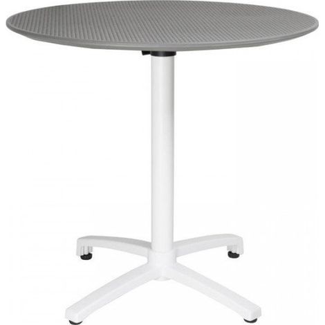 Table ronde pliante (Ø)800 mm en polypropylène, gris foncé