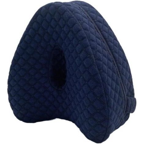 Oreiller d'alignement des Hanches - Soulage Les douleurs sciatiques et Jambes Personnes Dormant sur Le côté Coussin Entre Jambes pour Dormir(bleu marine) (1/4)
